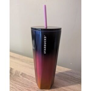 2022 Summer New Release Rare Starbucks 24oz Cold Cup Tumbler‎ Steel Metal Ombre